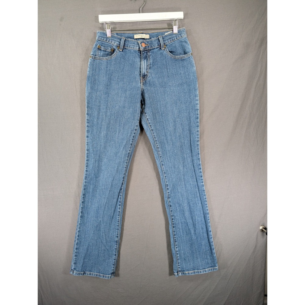 Levis 550‎ Relaxed Bootcut Jeans Womens 8 Long Blue Denim Mid Rise Stretch